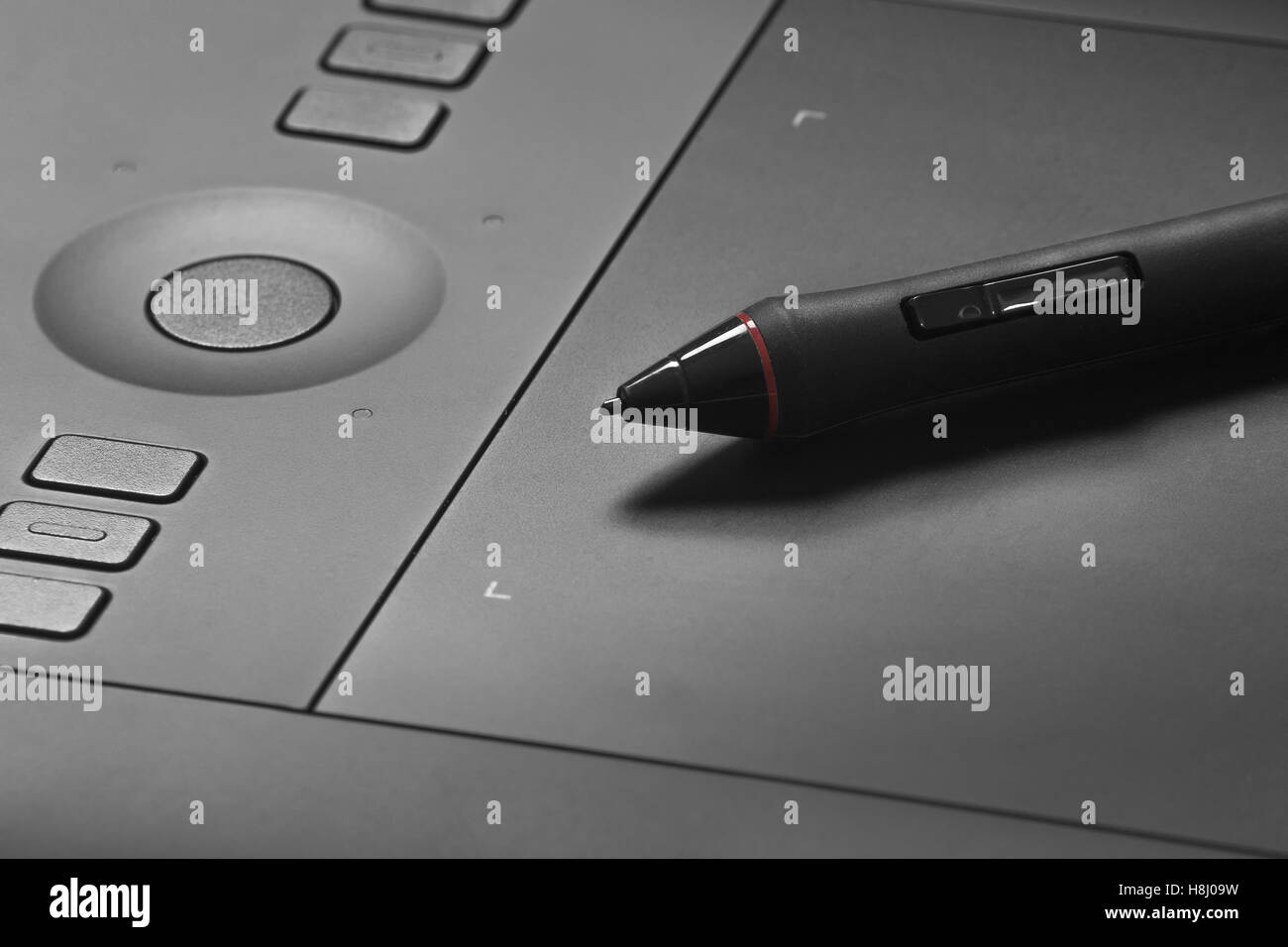 Graphics tablet with Pen Stock Photo