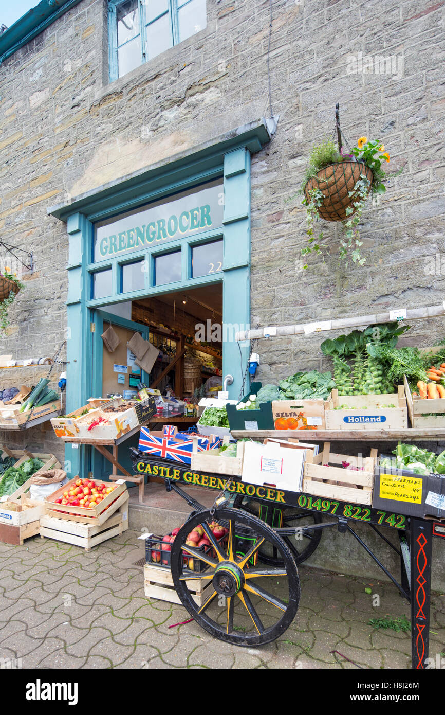 Greengrocer's display outside shop, England, UK Stock Photo