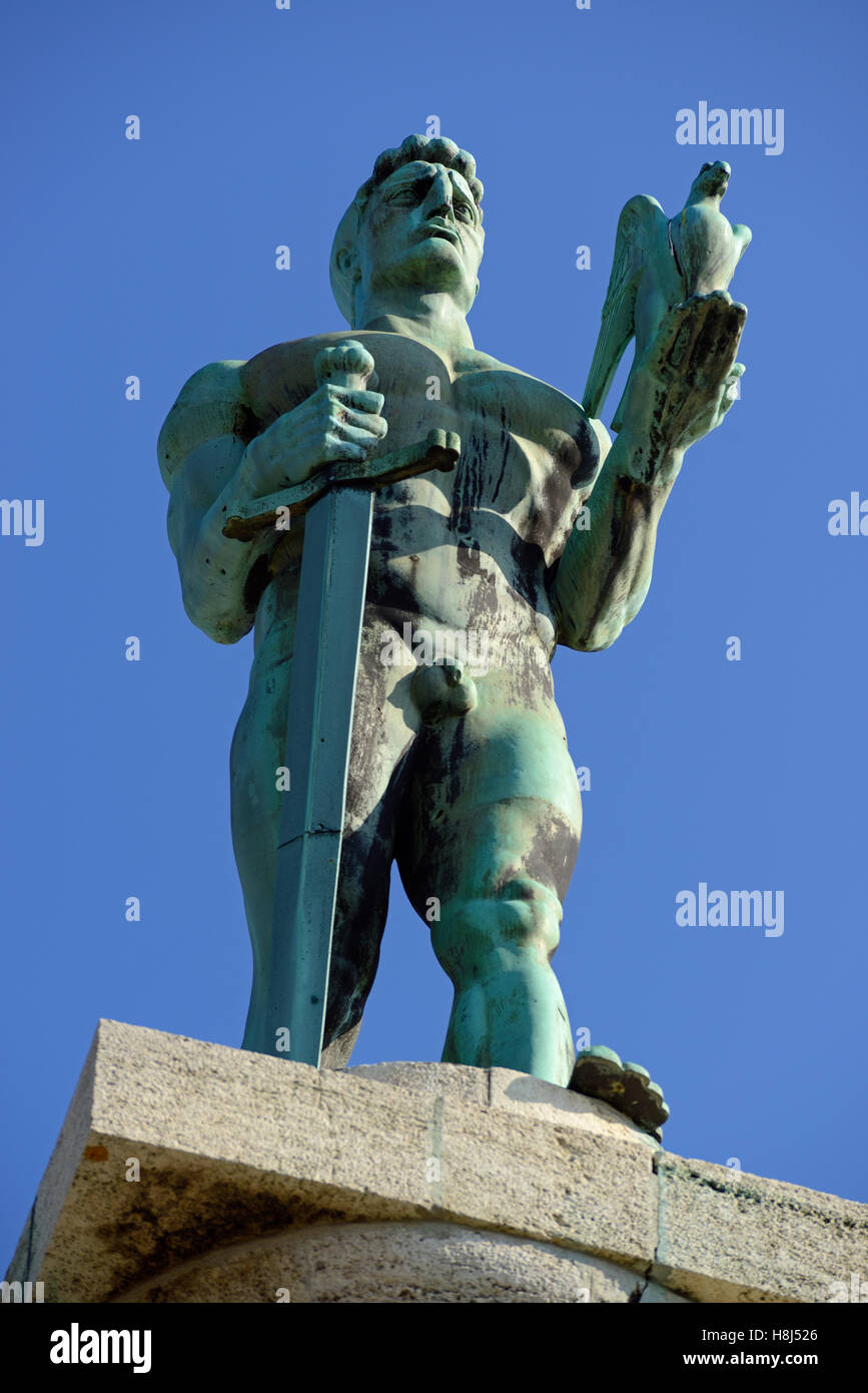 The Victor Monument, Kalemegdan, Belgrade, Serbia Stock Photo