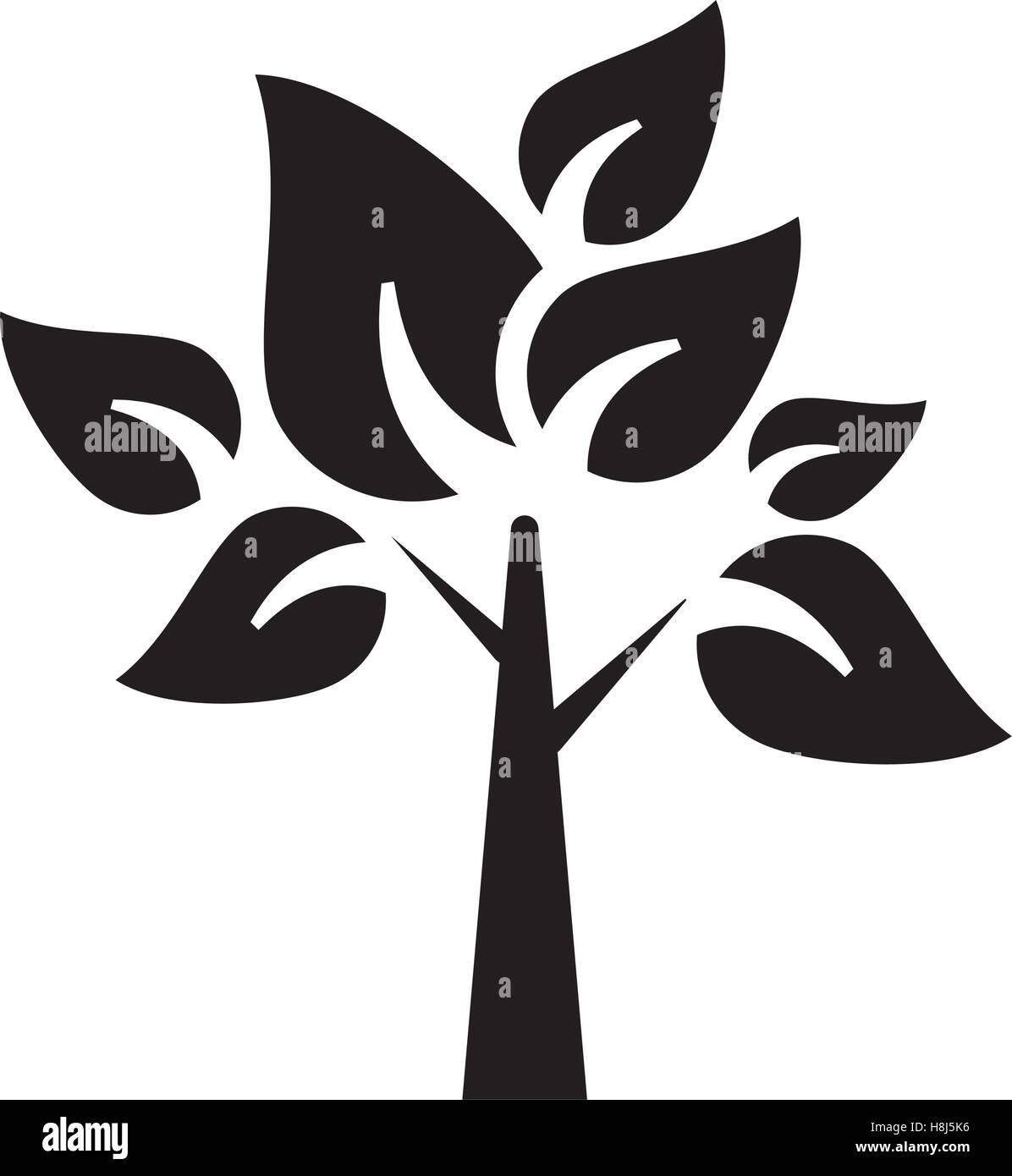 Isolated tree with leaves design Stock Vector Image & Art - Alamy