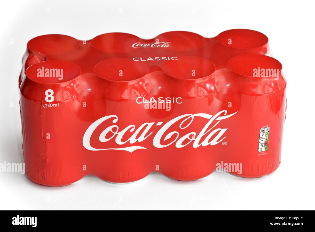 classic coca cola 8 can retail pack Stock Photo - Alamy