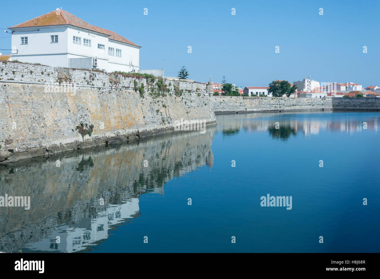 Town of Peniche, particular of the river, Portugal Stock Photo