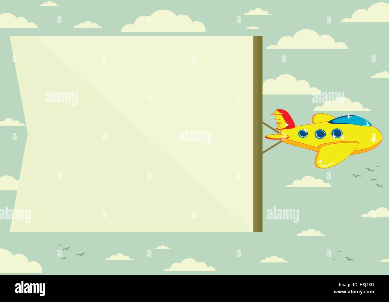 Flying plane with banner Stock Vector Image & Art - Alamy