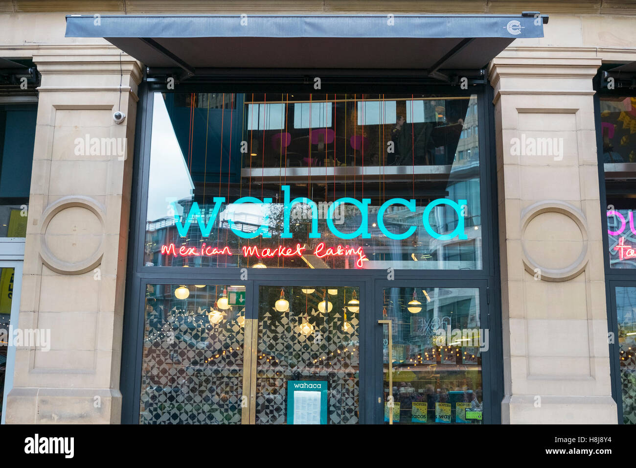 'Wahaca' restaurant chain in Manchester city centre, UK. Stock Photo