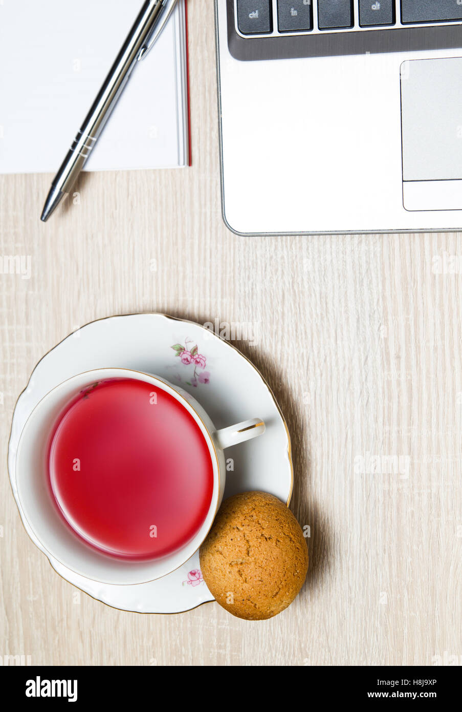 Tea break in office Stock Photo Alamy