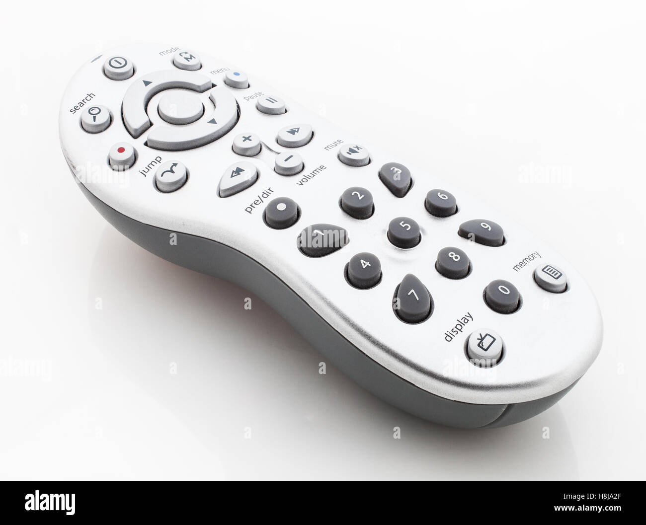 Small remote control for a radio that is on white Stock Photo Alamy