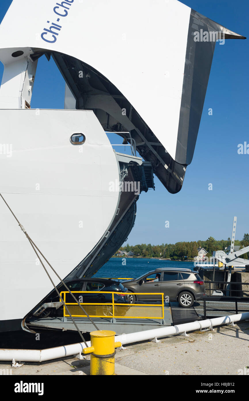 The M.S. ChiCheemaun ferry connects Tobermory on the tip of the Bruce