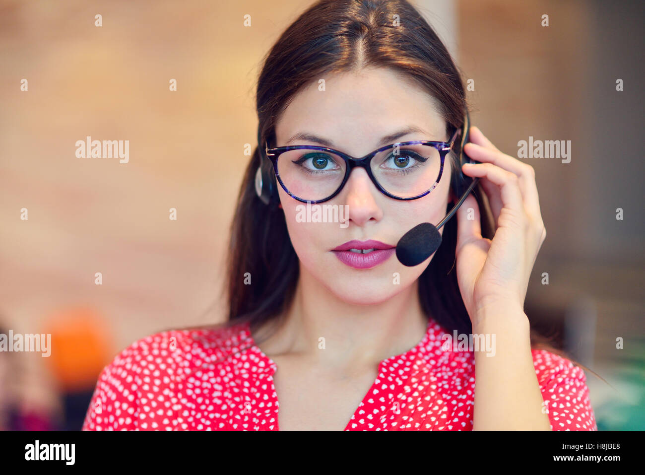 Modern business woman in the office Stock Photo