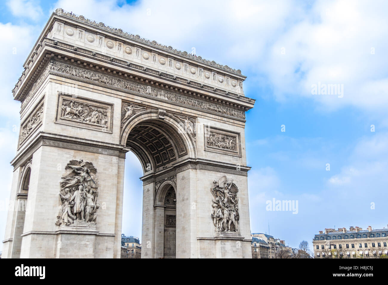 The Arc de Triomphe, Paris, France. Stock Photo