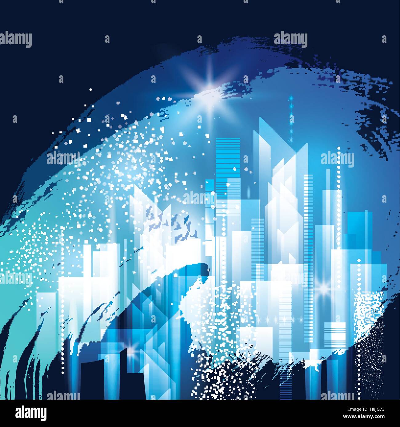 Abstract modern city landscape Stock Vector Image & Art - Alamy