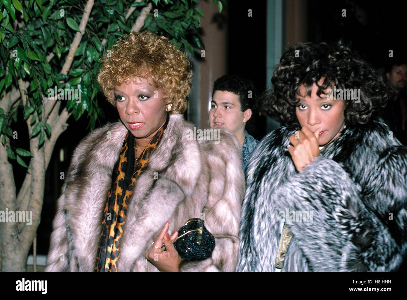 whitney houston fur coat