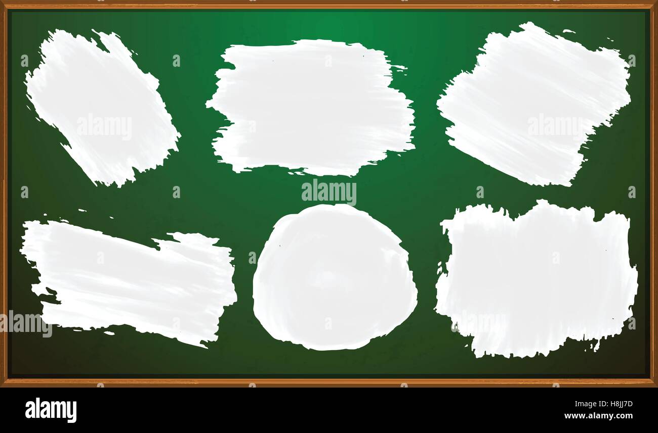 Different Brush Strokes On Board Illustration Stock Vector Image Art 