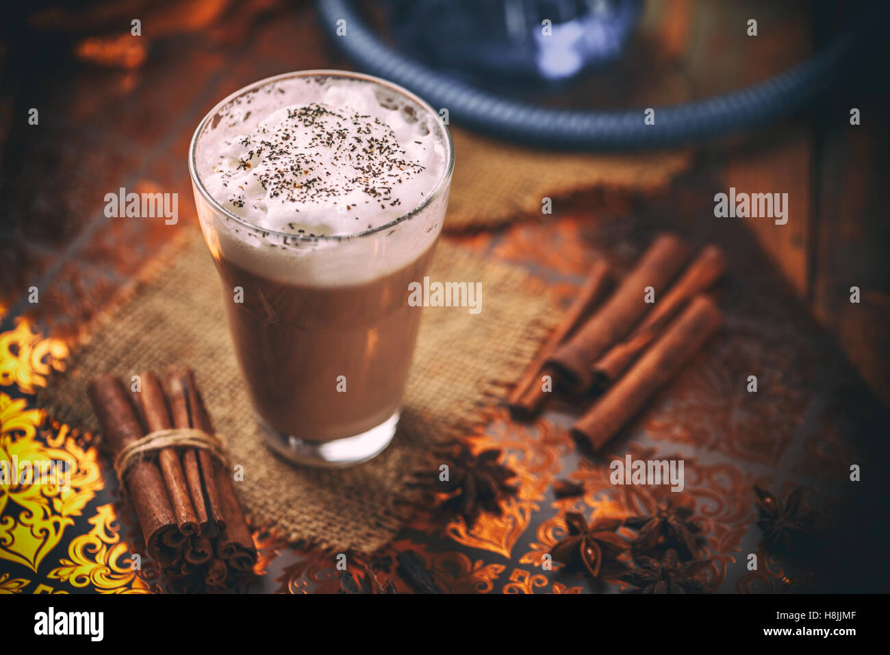 Indian spicy chai tea latte Stock Photo Alamy