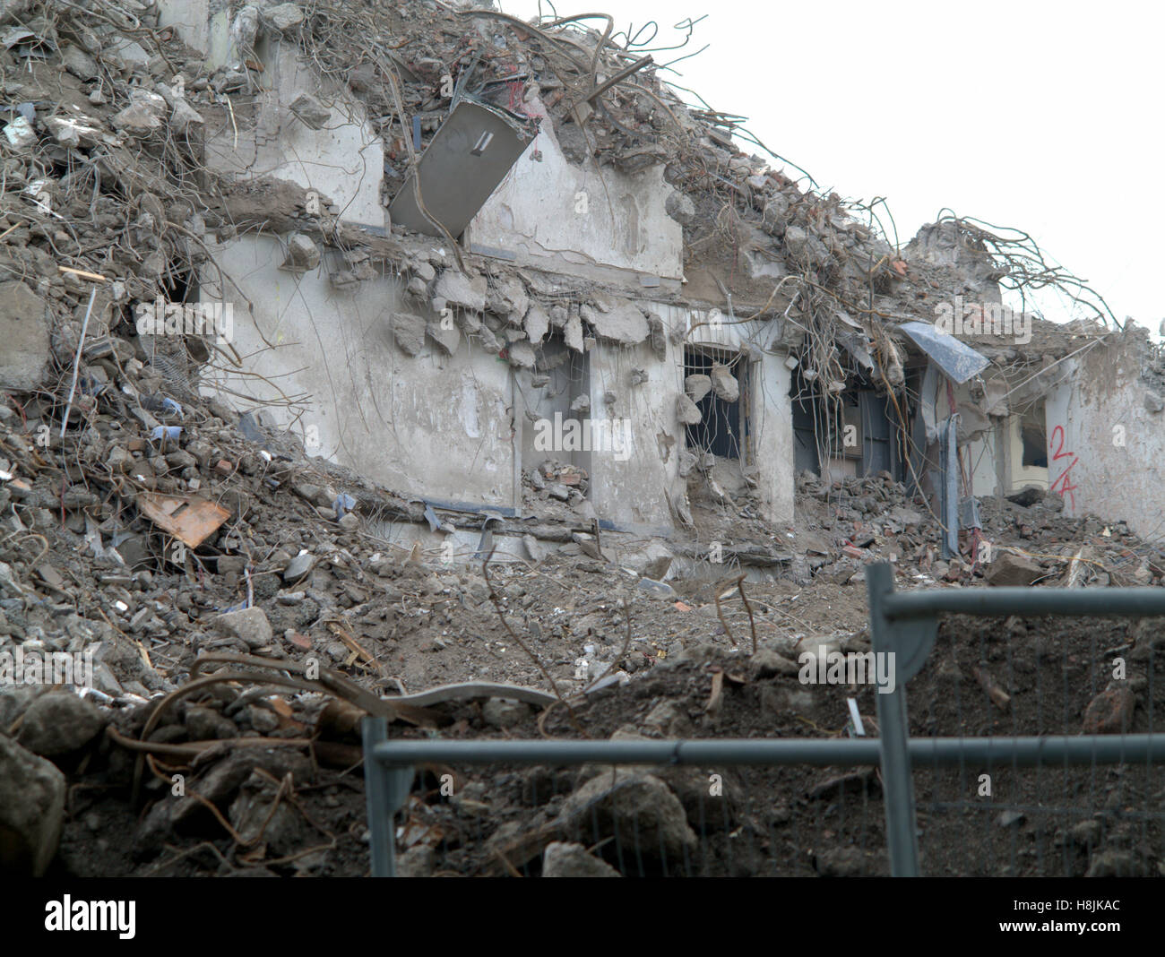 Demolishing of Glasgow tower blocks high flats or skyscrapers Stock Photo