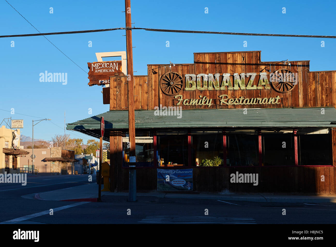 The Bonanza Family Restaurant In Lone Pine, California, USA. Stock Photo