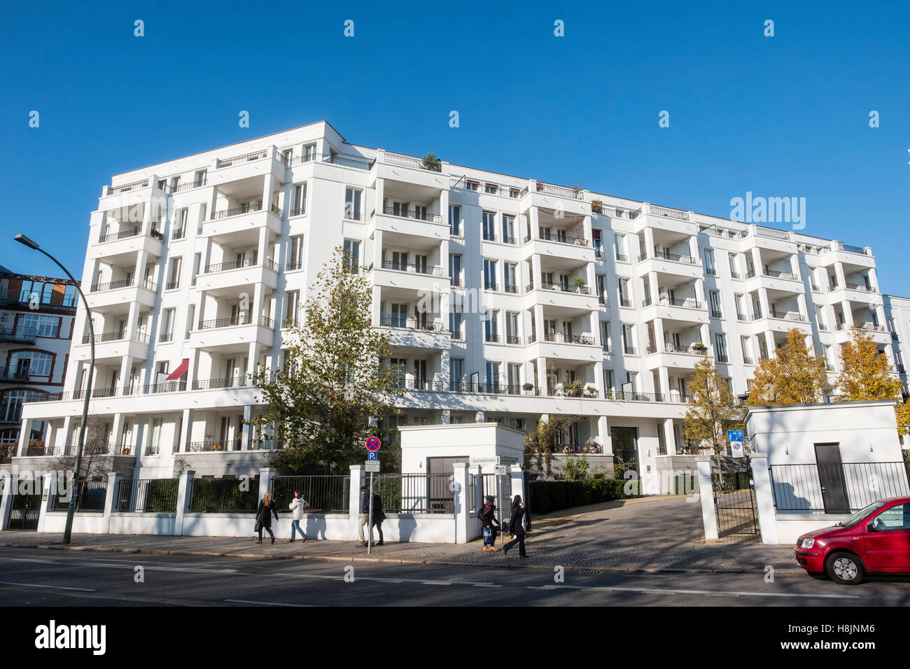 New luxury housing development at Am Schweizer Garten in gentrified