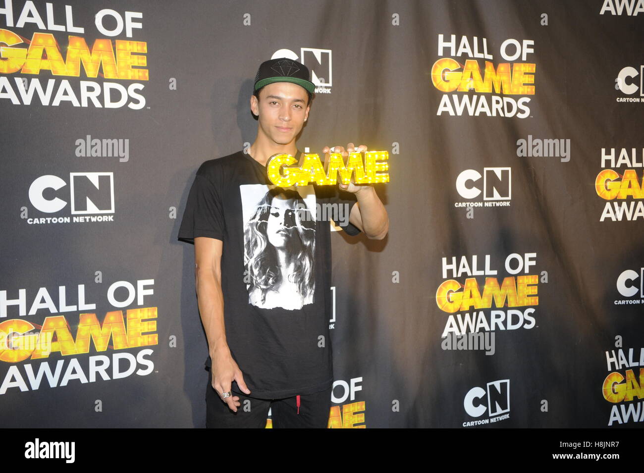 Pro skater Nyjah Huston attends the Third Annual Hall of Game Awards