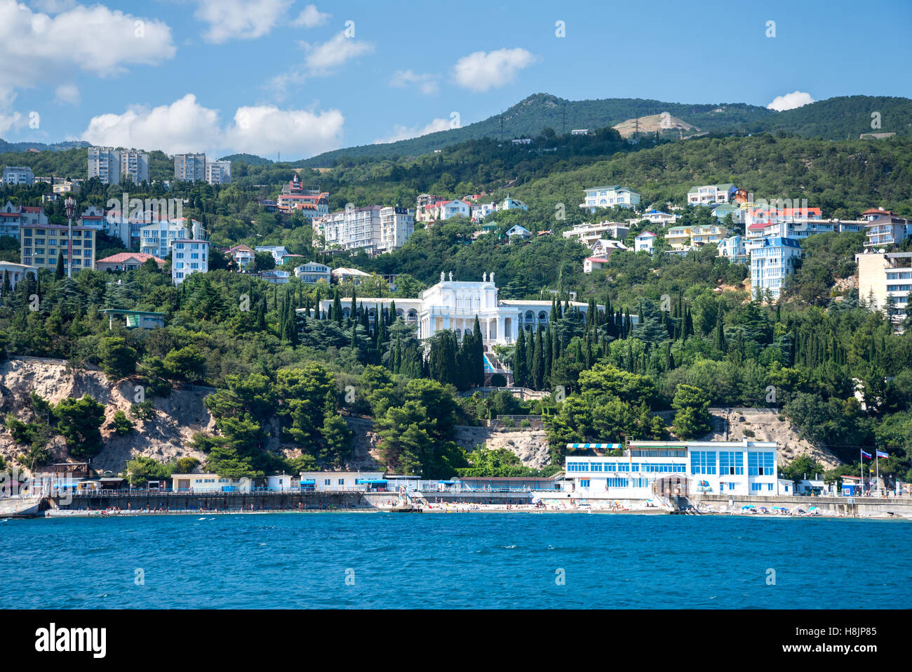 Southern coast of Crimea, view from the sea Stock Photo