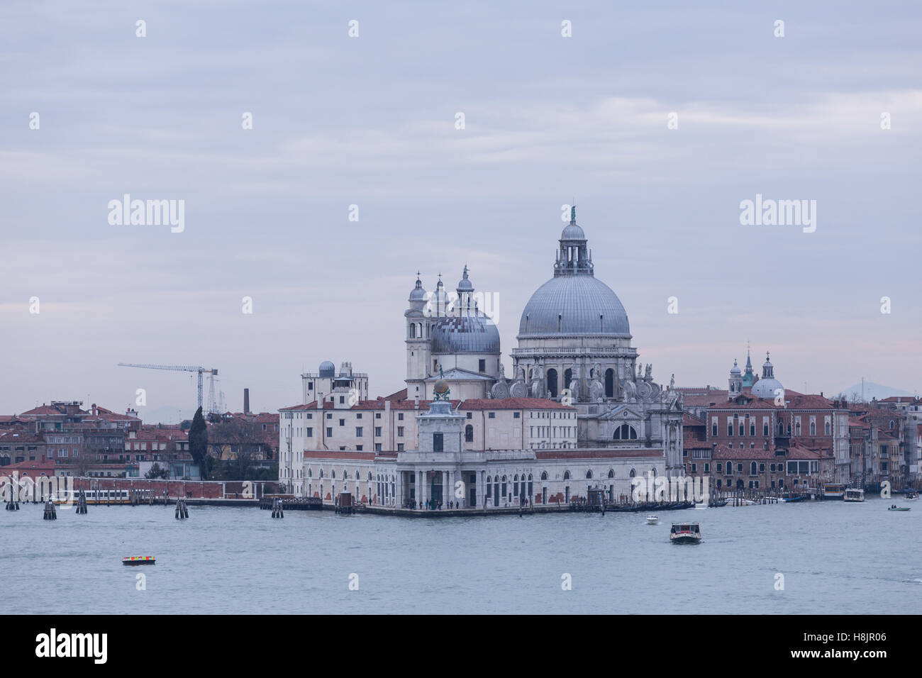 Basilica Santa Maria della Salute in Venice, Italy. It dates from around 1631 and finished in 1687. Stock Photo