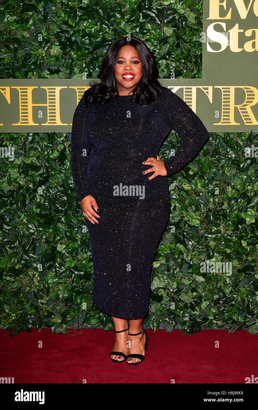 Amber Riley attending the The London Evening Standard Theatre Awards ...