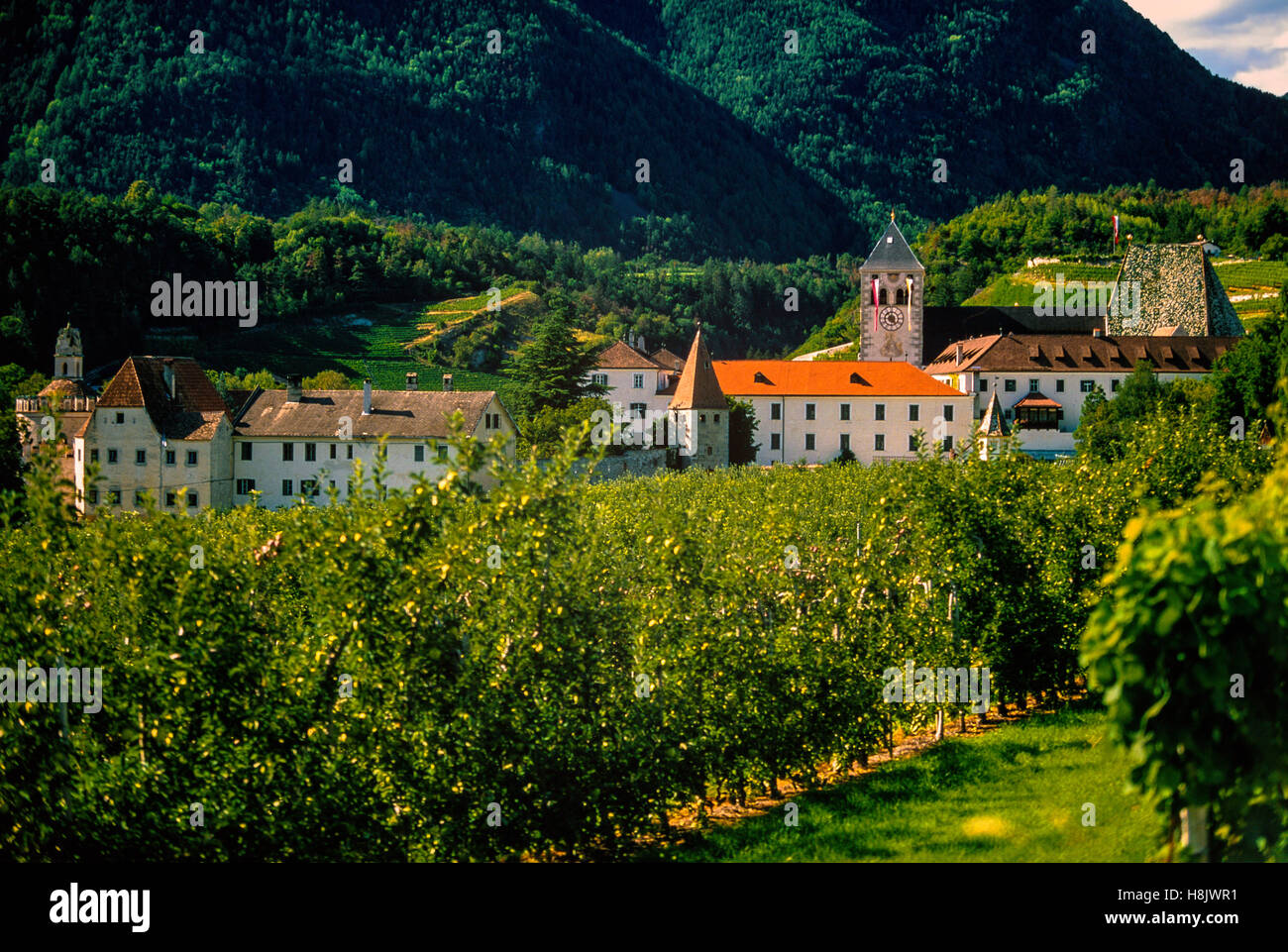 Italy Trentino Alto Adige Novacella Abbey Stock Photo