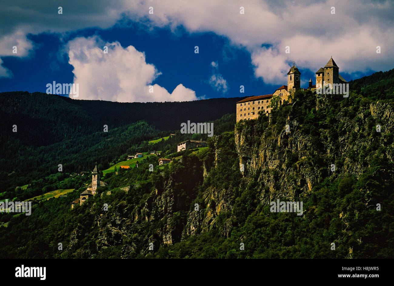 Italy Trentino Alto Adige Klausen Sabiona Monastery Stock Photo