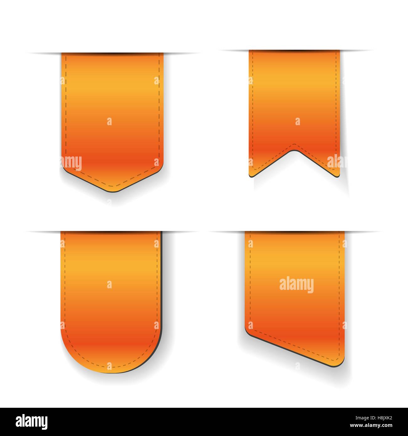 Vector Orange Ribbon set Stock Vector Image & Art Alamy