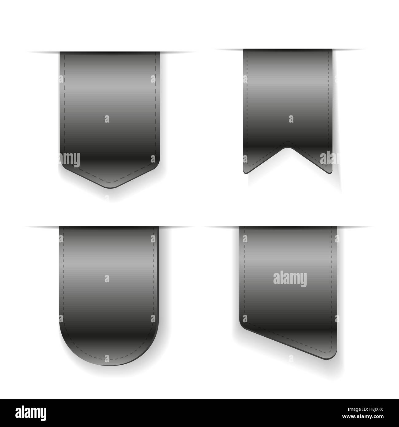 Vector Grey Ribbon set Stock Vector Image & Art - Alamy
