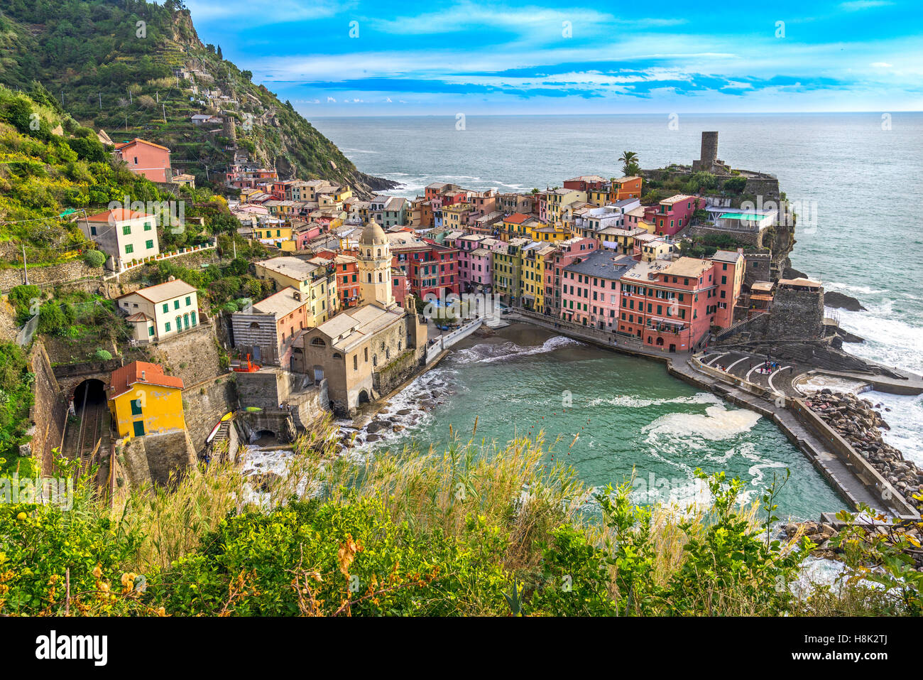Vernazza Fishing Village Seascape In Five Lands Cinque Terre National vernazza-fishing-village-seascape-in-five-lands-cinque-terre-national