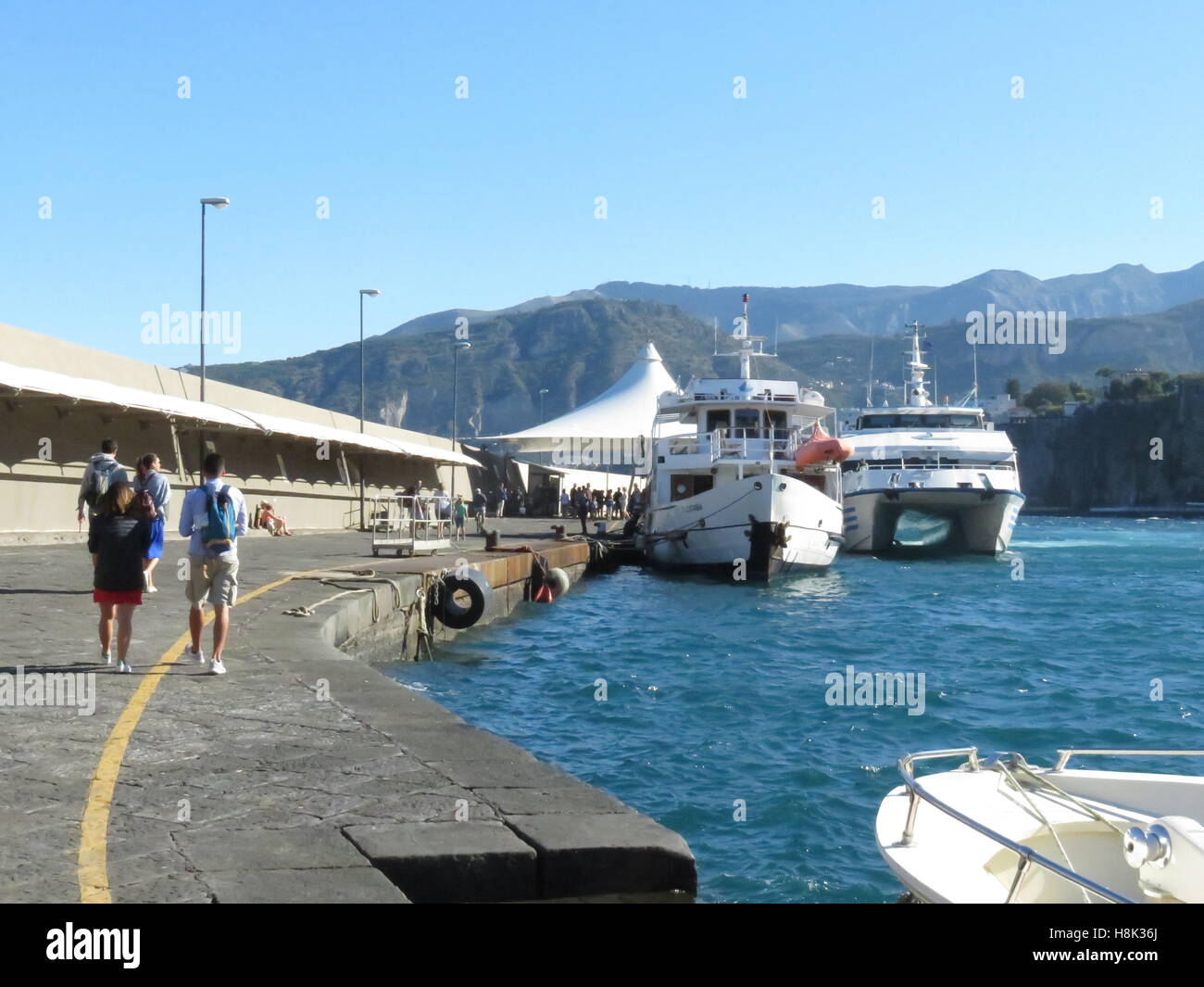 Sorrento Ferry port Stock Photo