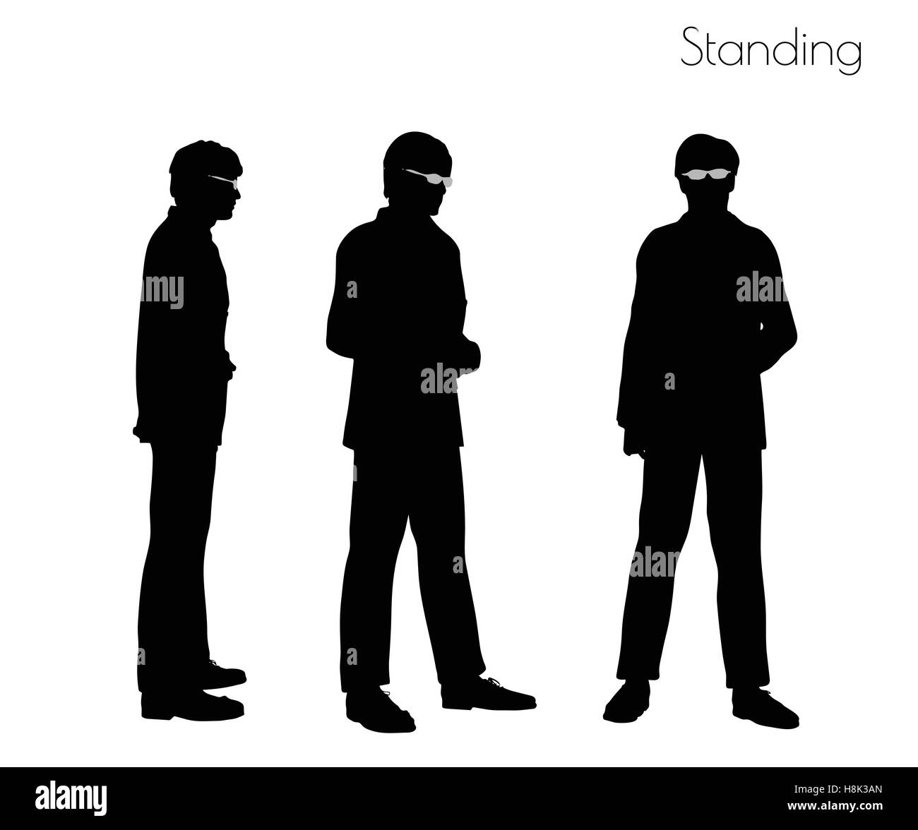 EPS 10 vector illustration of man in Standing  pose on white background Stock Vector
