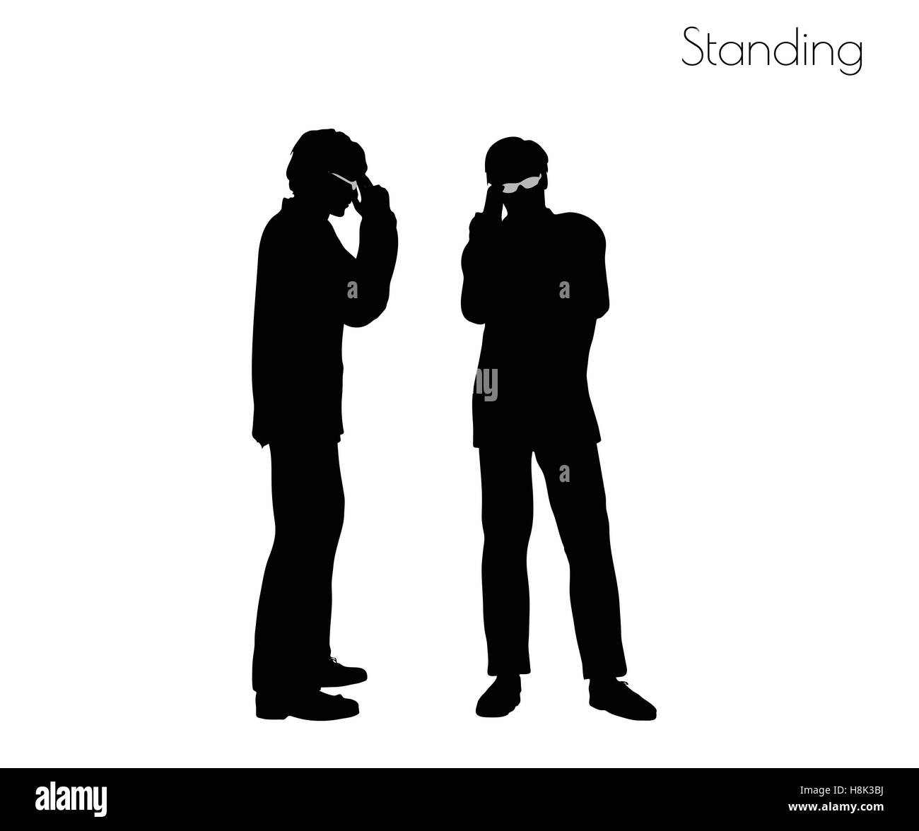 EPS 10 vector illustration of man in Standing  pose on white background Stock Vector