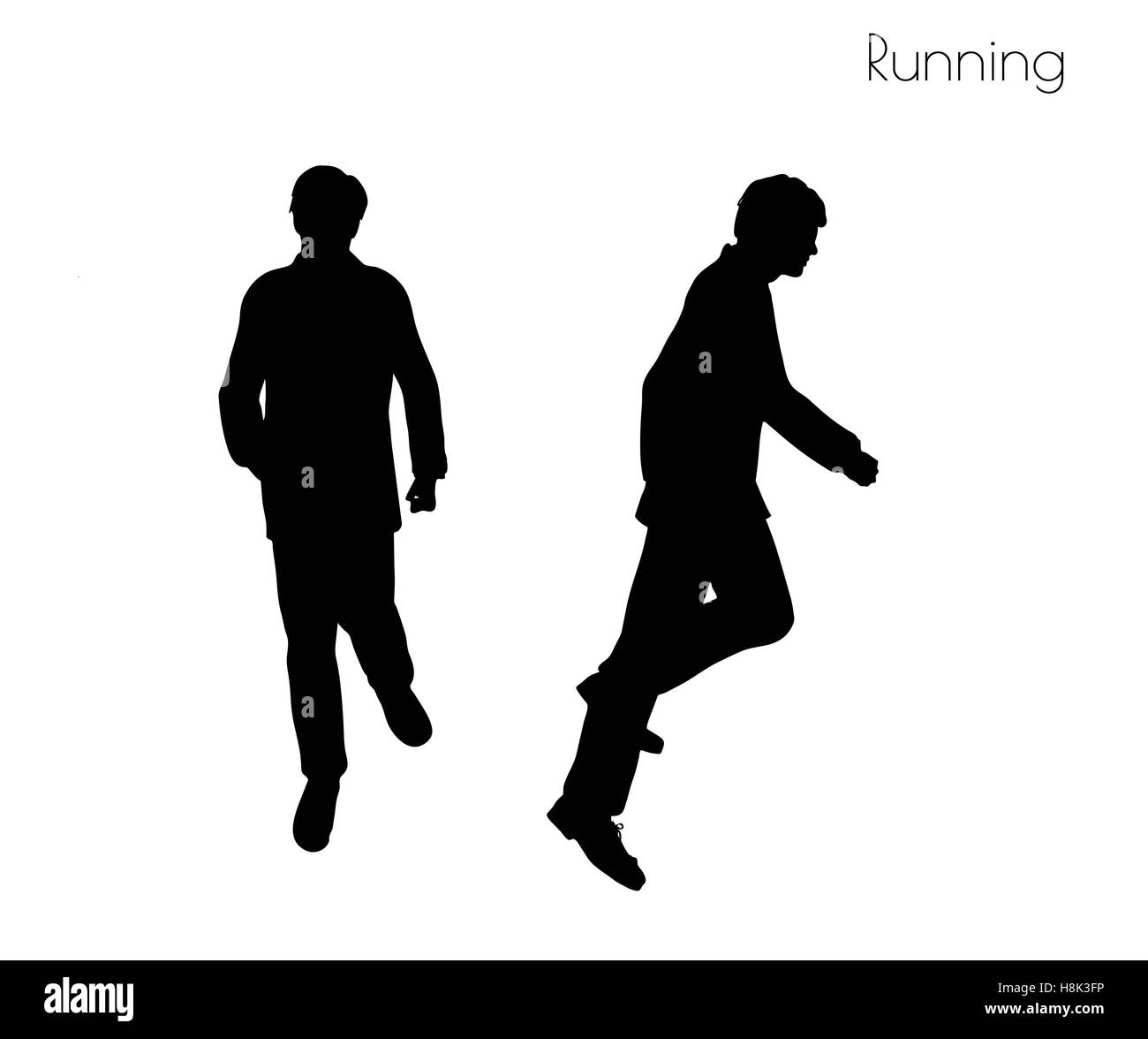 EPS 10 vector illustration of man in Running pose on white background Stock Vector
