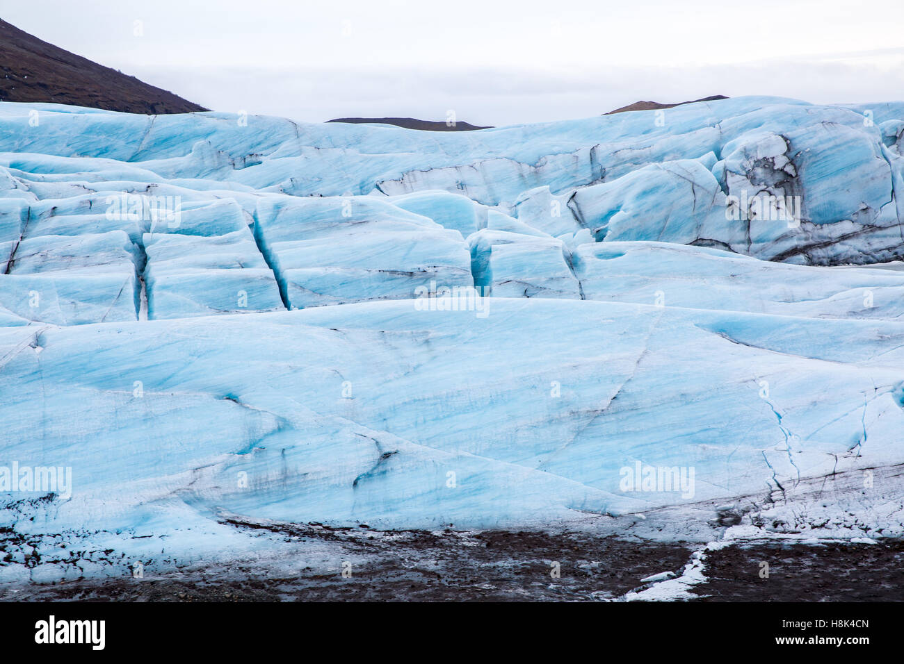 Iceland Glacier Svinafell national park Stock Photo