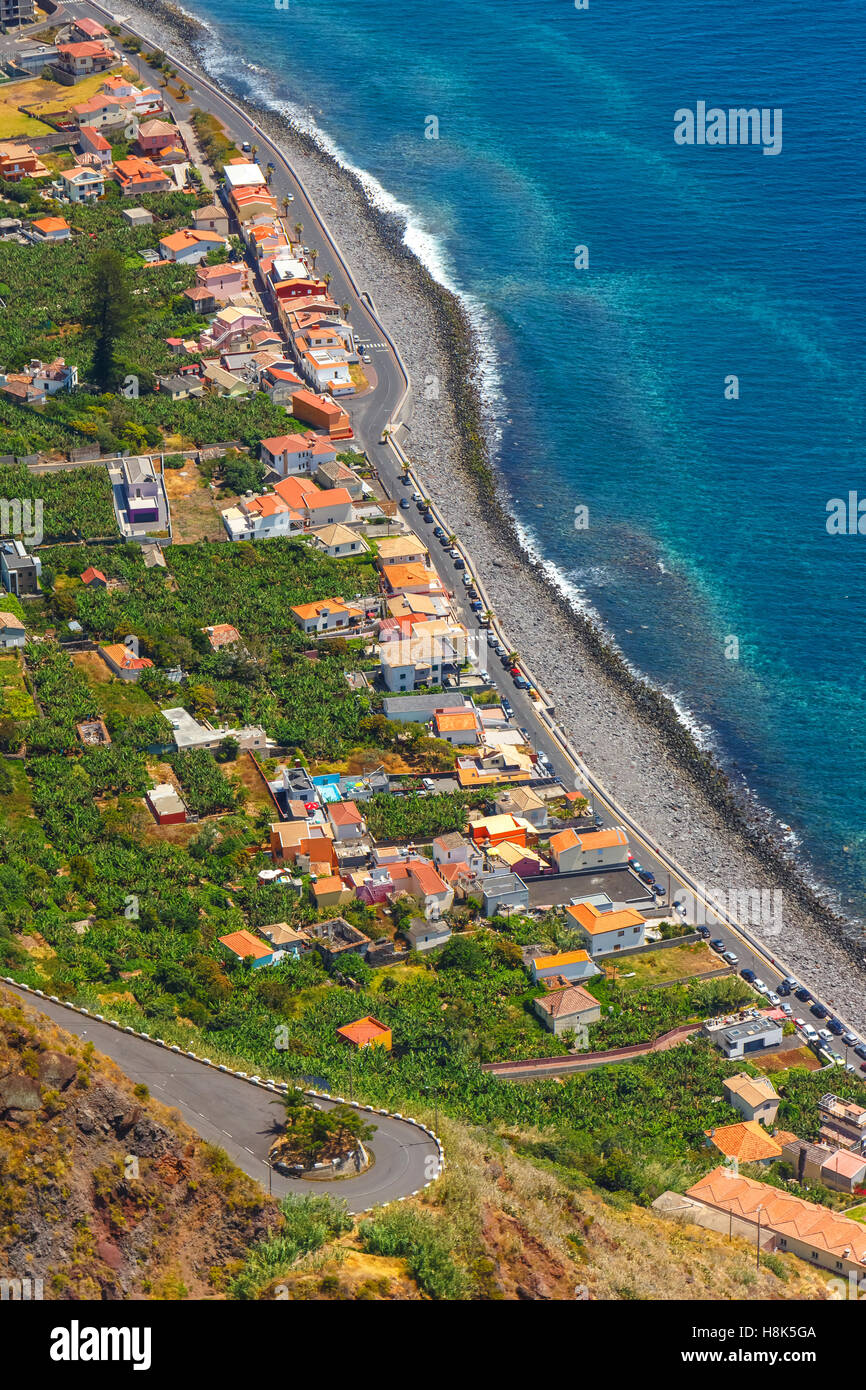 breathtaking view from the cliff on Madalena do Mar , Madeira, Portugal ...