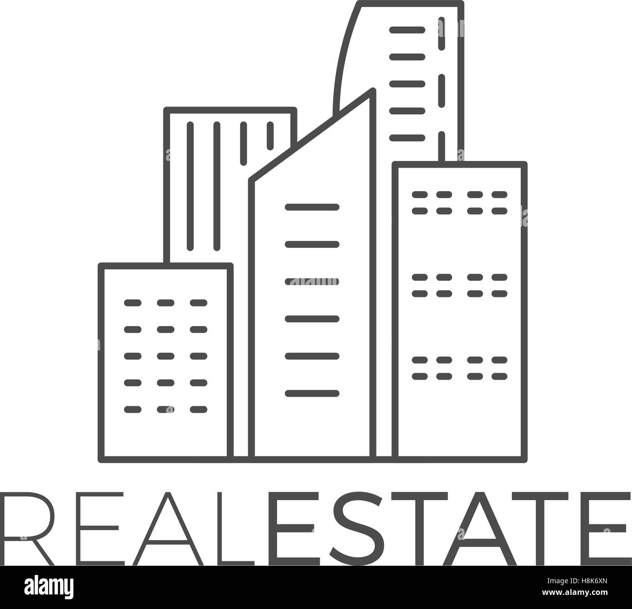 Vector modern house logo design, real estate icon suitable for info ...