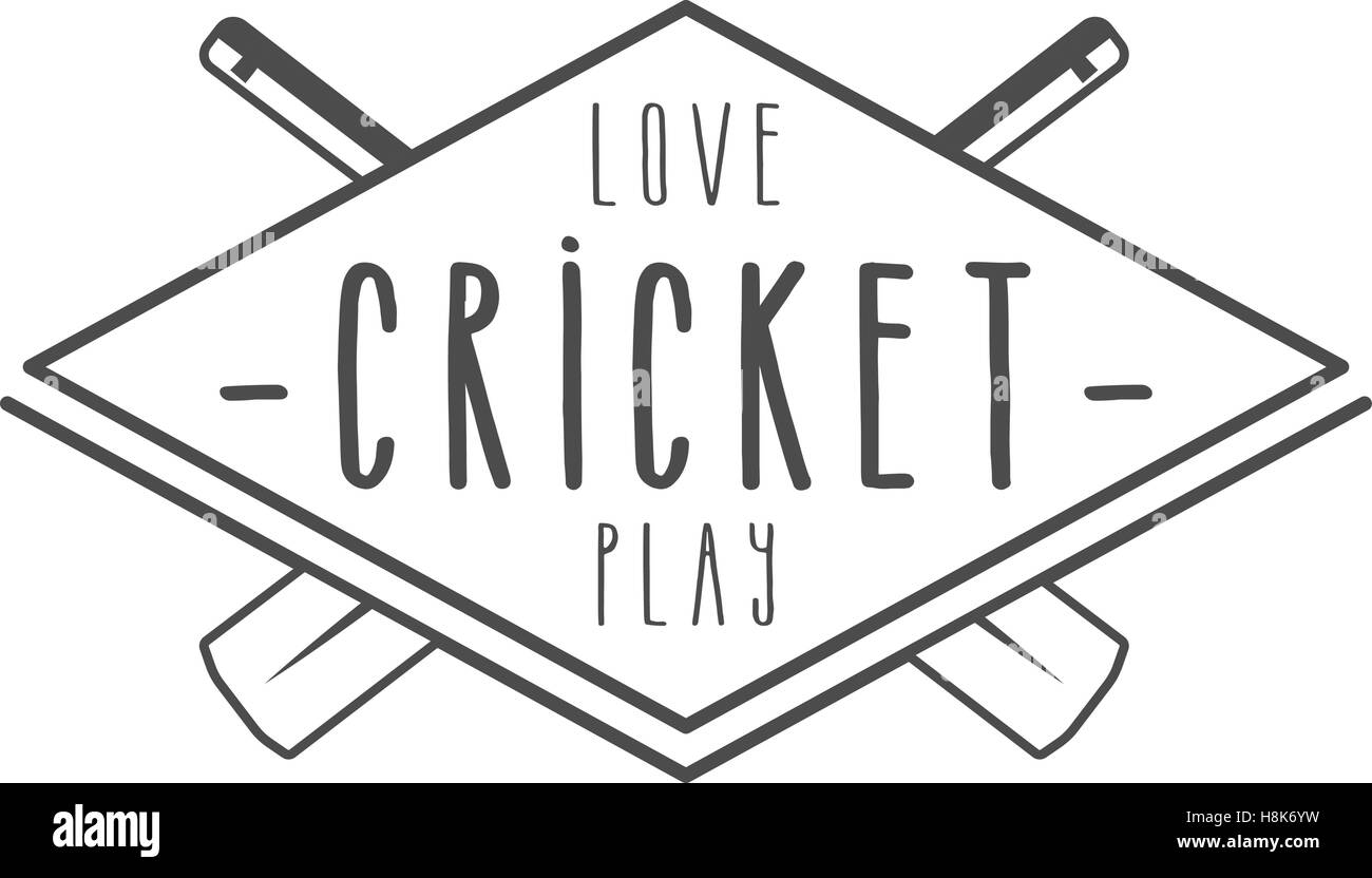 Cricket club emblem and design elements. Cricket team logo design