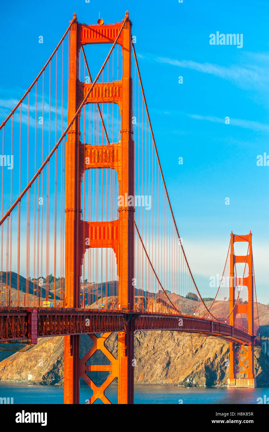 Golden Gate Bridge in San Francisco, California, USA. Stock Photo