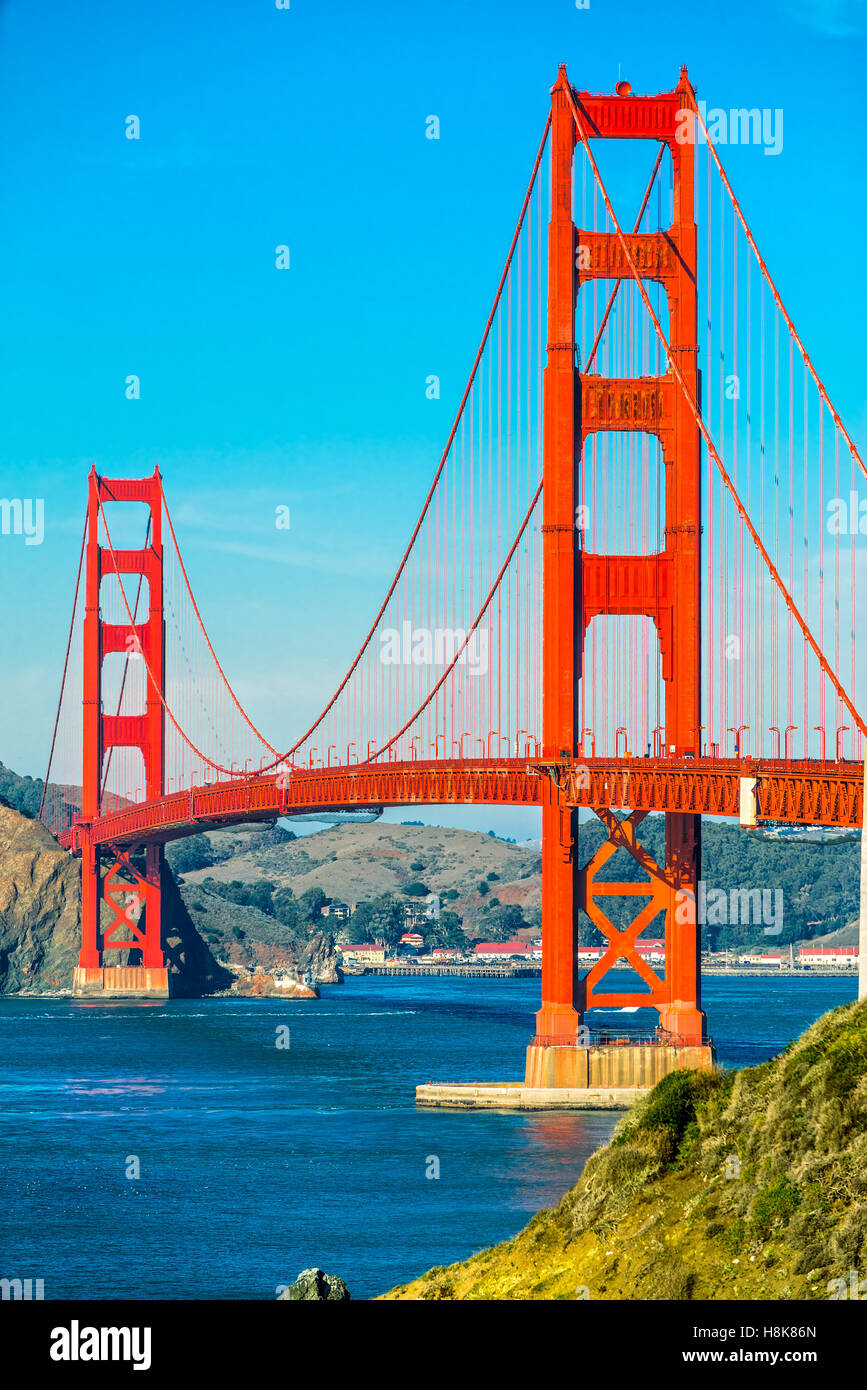 Golden Gate Bridge in San Francisco, California, USA. Stock Photo