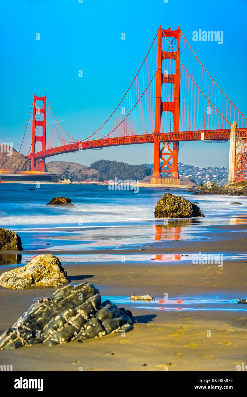 Golden Gate Bridge in San Francisco, California, USA. Stock Photo