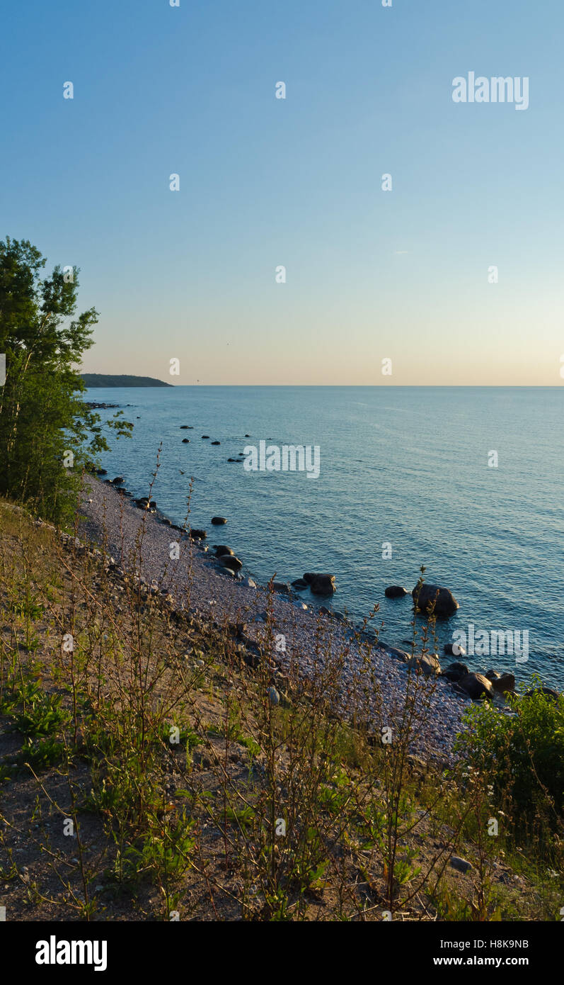 Summer sunset lake rocky hi-res stock photography and images - Alamy