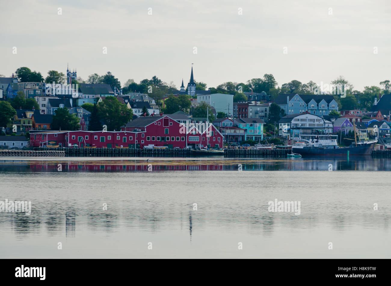 Harbor of Lunenburg, Nova Scotia, Canada. Stock Photo
