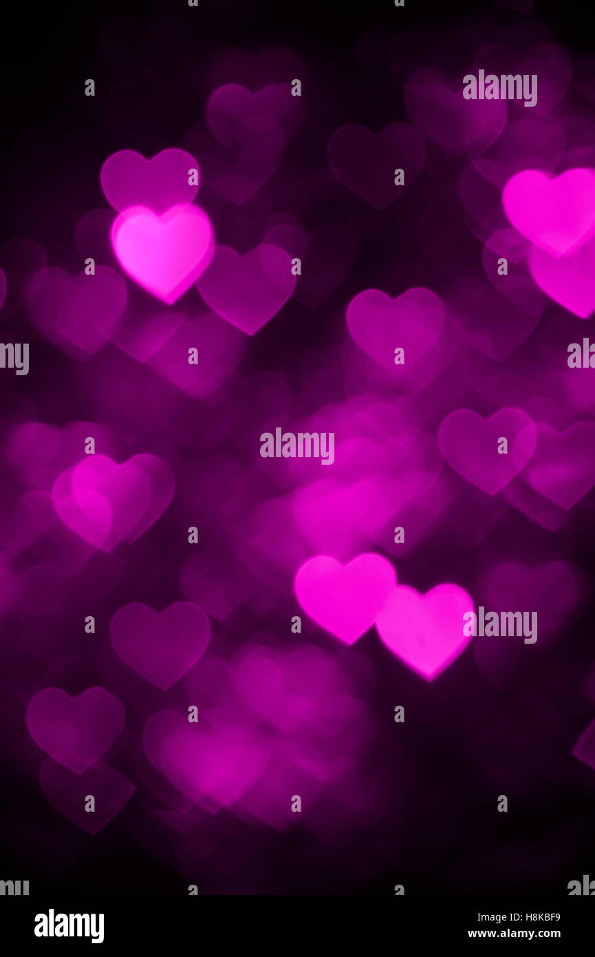 pink heart bokeh background photo, abstract holiday backdrop Stock ...