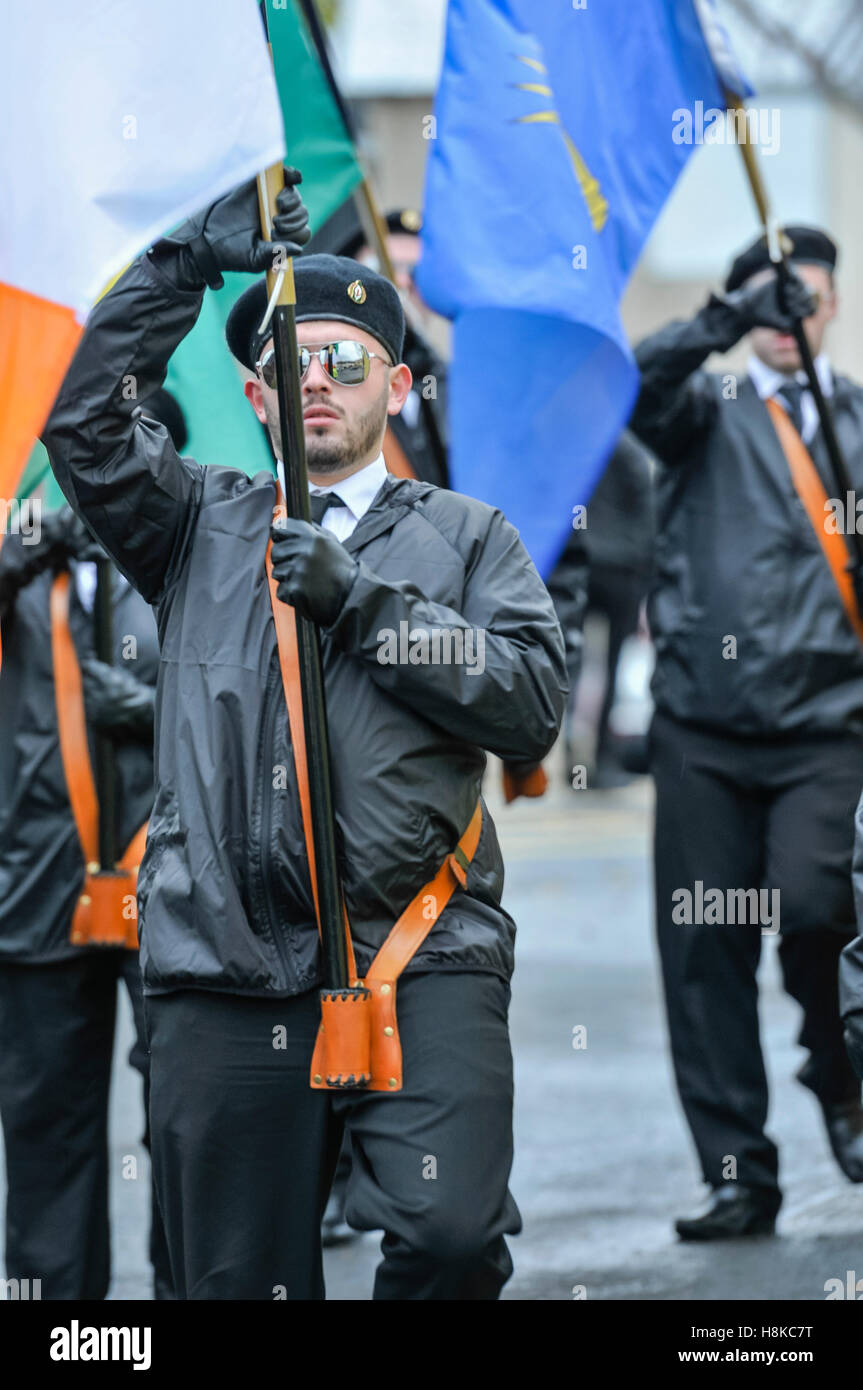 Belfast, Northern, Ireland. 13th Nov, 2016. Republicans hold a parade in remembrance of Vol. Patricia Black, who died 15 Nov 1991. Credit:  Stephen Barnes/Alamy Live News Stock Photo