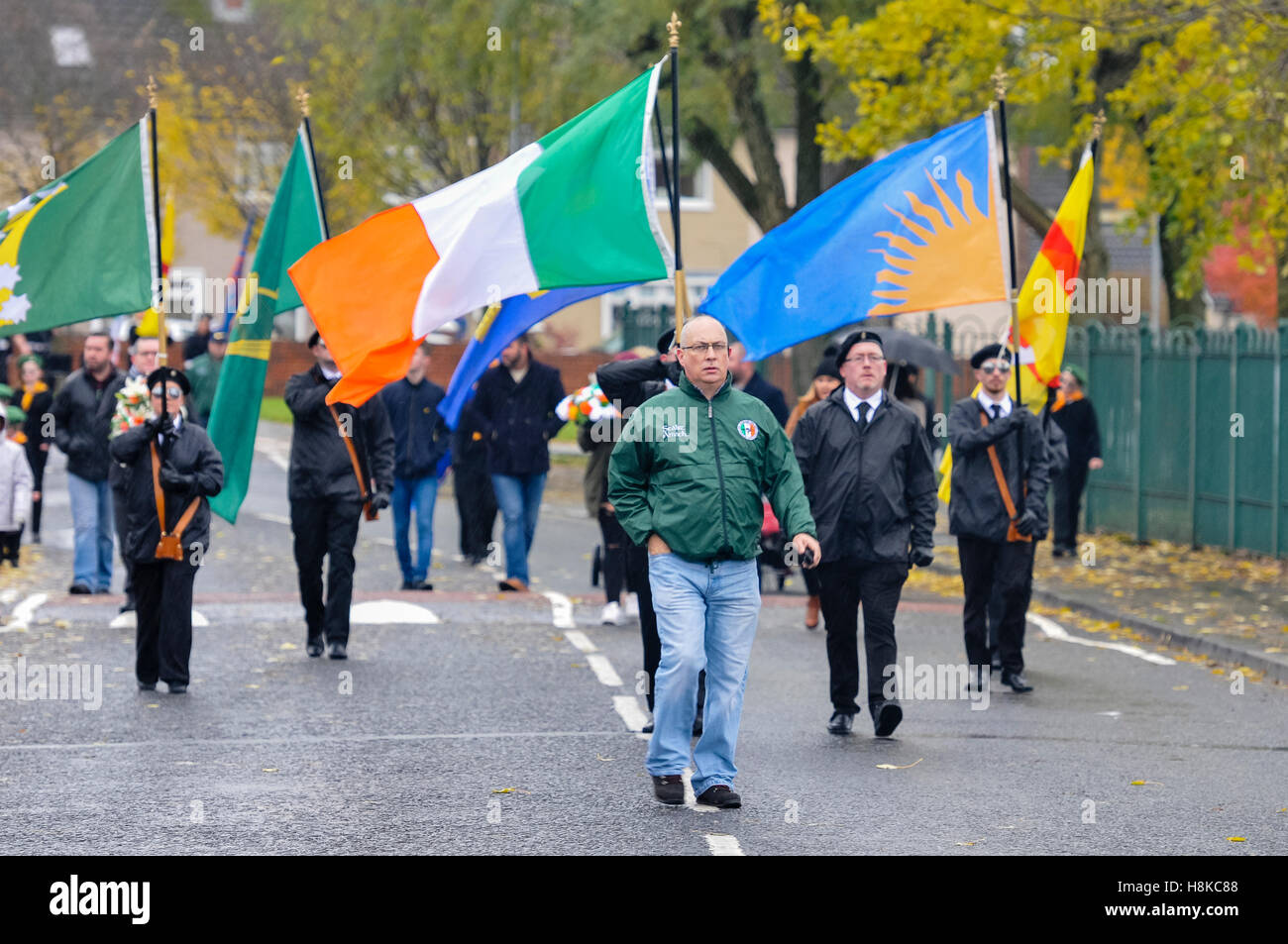 Belfast, Northern, Ireland. 13th Nov, 2016. Republicans hold a parade in remembrance of Vol. Patricia Black, who died 15 Nov 1991. Credit:  Stephen Barnes/Alamy Live News Stock Photo