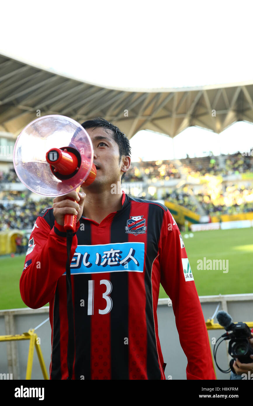 Chiba, Japan. 12th Nov, 2016. Yoshihiro Uchimura (Consadole) Football