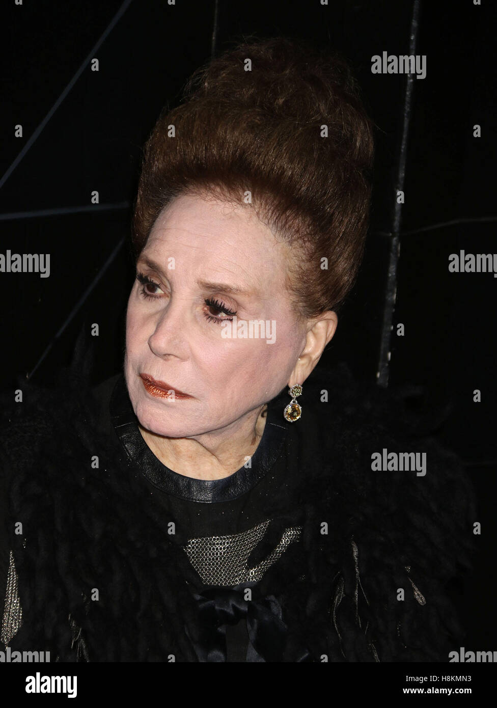 New York, New York, USA. 14th Nov, 2016. Gossip writer CINDY ADAMS attends the New York premiere of 'Bleed For This' held at the AMC Lincoln Square Theater. Credit:  Nancy Kaszerman/ZUMA Wire/Alamy Live News Stock Photo