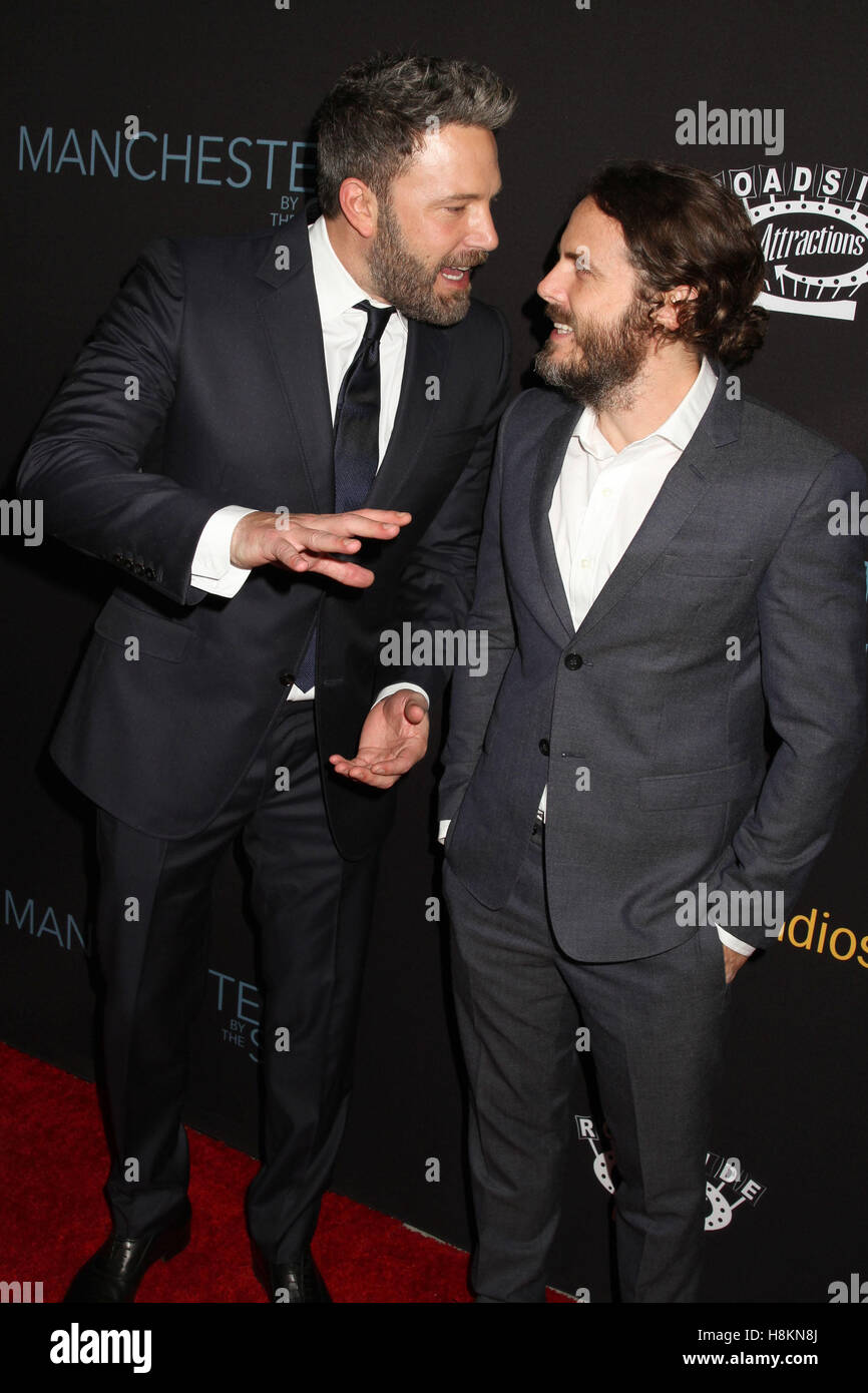 Beverly Hills, CA, USA. 14th Nov, 2016. 14 November 2016 - Beverly Hills, California - Ben Affleck, Casey Affleck. ''Manchester By The Sea'' Los Angeles Premiere held at The Academy of Motion Picture Arts & Sciences. Photo Credit: Byron Purvis/AdMedia Credit:  Byron Purvis/AdMedia/ZUMA Wire/Alamy Live News Stock Photo