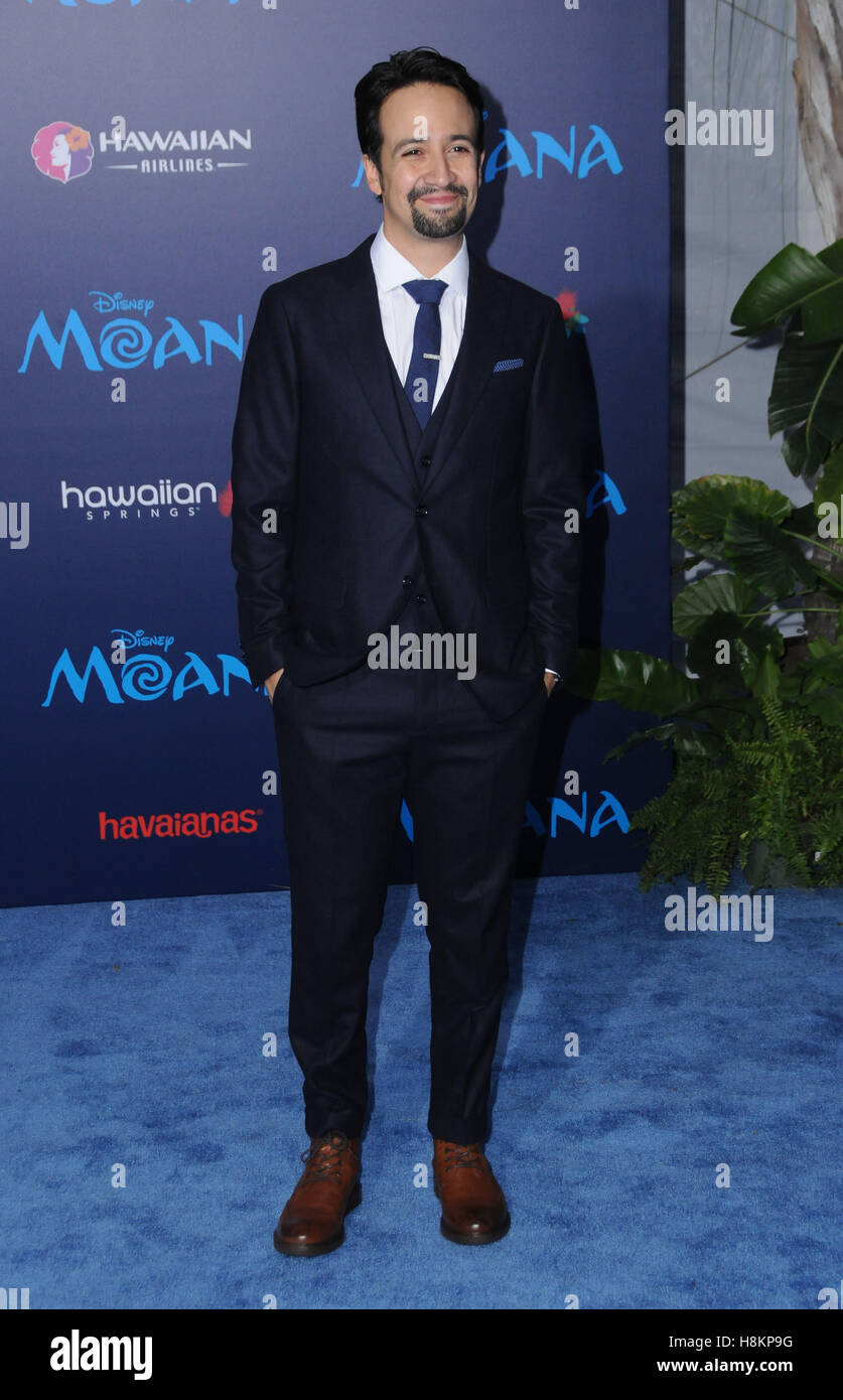 Hollywood, CA, USA. 14th Nov, 2016. 14 November 2016 - Hollywood, California. Lin-Manuel Miranda. AFI FEST 2016 Presented By Audi - Premiere Of Disney's ''Moana'' held at TCL Chinese Theater. Photo Credit: Birdie Thompson/AdMedia Credit:  Birdie Thompson/AdMedia/ZUMA Wire/Alamy Live News Stock Photo