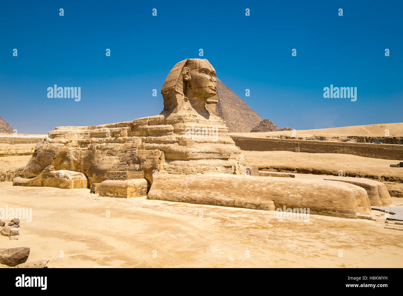 Cairo, Egypt the Great Sphinx of Giza standing tall with the Great
